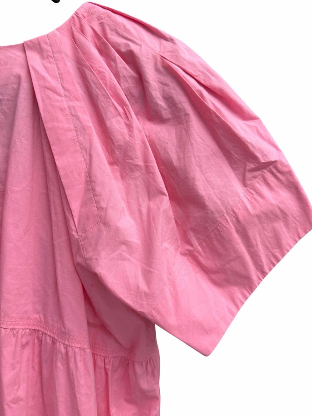 A.L.C. Camila Mini Dress Pink Tiered Short Puff Sleeve A-Line Spring Size 4 - Picture 9 of 11